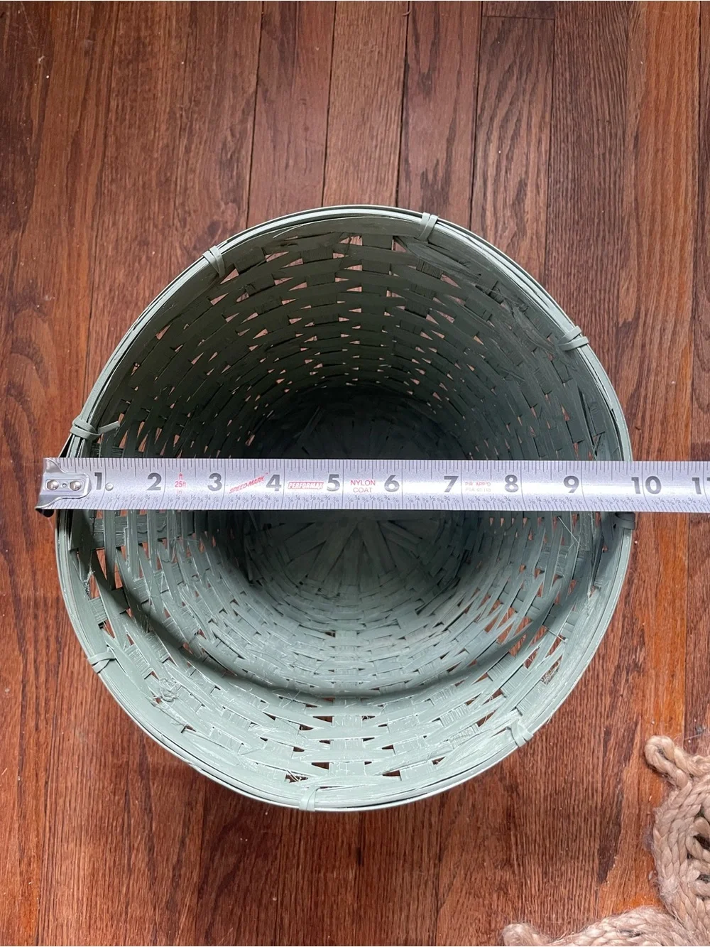 Green Woven Wicker Basket